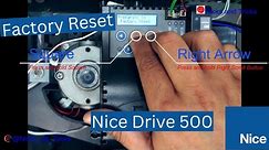 how to reset a Nice Drive 500_600 Control Card