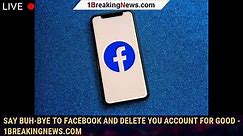 Say buh-bye to Facebook and delete you account for good - 1BREAKINGNEWS.COM