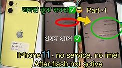 iPhone 11 No service , no imei, not active after flash.