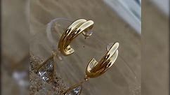 Chunky 18K Gold Plated Hoop Earrings