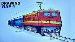 How to Draw a Train | WAP4 LOCOMOTIVE | ARTIST MUNDA