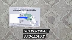 SID(Seaman ID card) renewal procedure