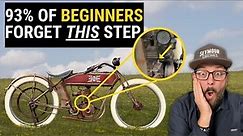 4 Stroke Motorized Bicycle: 1916 Excelsior Replica START UP and RIDE