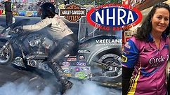 Woman Aims To Be First in NHRA Top Fuel Harley Class, Turbo Busa, Nitrous Lee