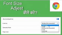 Google Chrome Font Size Adjust | Chrome Font Size Setting | Font Size Setting in Google Chrome