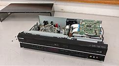 Look inside Toshiba DVR620KU combination DVD/VCR Video Cassette Recorder, manufactured August 2012