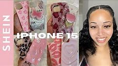 PINK IPHONE 15 PHONE CASE HAUL! 10+ SHEIN PHONE CASES UNDER $5 FOR NEW PINK IPHONE!