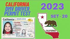 California DMV written test 2023 | SET 20 | California permit test for drivers license