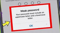 iPhone Fix Weak password Problem Solve in Apple Account