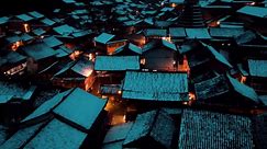 Dong Village Covered By Snow in Rongjiang, China