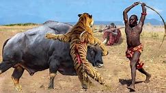 Brave Maasai Response: Stopping a Tiger From Hunting Livestock in Tribal Territory!