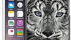 Head Case Designs Officially Licensed Stanley Morrison Blue Eyed Snow Leopard Cat Black and White Hard Back Case Compatible with Apple iPhone 6 / iPhone 6s