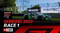 LIVE | Race 1 | Sebring | Fanatec GT World Challenge Powered by AWS 2023
