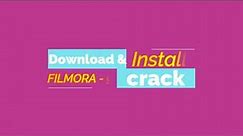 How to download and install filmora 9 crack 2020 #filmora9 #filmora9_crack