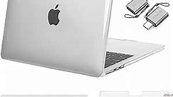 MOSISO Compatible with MacBook Air 13.6 inch Case 2022 2023 2024 Release M3 A3113 M2 A2681 with Touch ID, Plastic Hard Shell Case&Keyboard Cover&Screen Protector&Type C Adapter 2 Pack, Crystal Clear