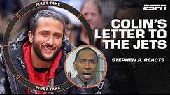 Colin Kaepernick wrote a letter to the Jets' GM asking to join the practice squad | First Take