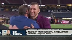 Tebow surprised on-air with CFB Hall of Fame selection 🚨