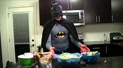 Cooking with Batman the man salad!