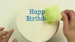 Happy Birthday On a Cake, Easy Perfect Cake Decorating with Flexabets®