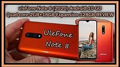 uleFone Note 8 (2020) 3G Unlocked Phone Android 10 GO Quad-core 2GB+16GB 5MP Expansion 128GB REVIEW
