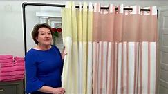 Hookless Striped Shower Curtain with Window and Liner on QVC