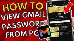 How To View My Gmail Password From Pc Or Laptop
