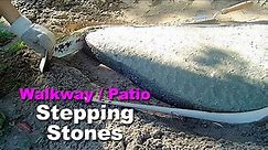How To DIY / Concrete Stepping Stones in 2 Minutes Using a Flexible Concrete Shaping Form.