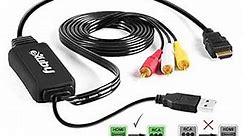 eXuby HDMI to RCA Cable - Converts Digital HDMI Signal to Analog RCA/AV – Works w/TV/HDTV/Xbox 360/PC/DVD & More – All-in-One Converter Cable Saves You Money - HDMI to AV Converter