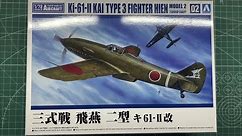 Aoshima Ki-61-II Kai Type 3 Fighter Hien Model 2 Teardrop Canopy 1/72 Scale Model Aircraft