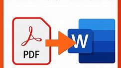How to Convert PDF to Word file in Microsoft Word
