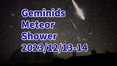 Geminid meteor shower 2023/12/13-14 LIVE from Subaru Telescope MaunaKea, Hawaii