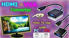 How to Connect HDMI to VGA Monitor | HDMI to VGA converter | Reuse your old VGA monitor | Part 2