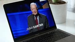 JUNE 30, 2015: Jimmy Carter Speech at TED, Wathing the Video on TED YouTube Channel, on a Macbook