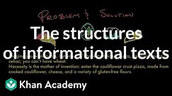 The structures of informational texts | Reading | Khan Academy