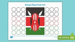 Kenya Flag Circle Art Worksheet