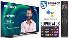 Smart TV PHILIPS Android TV 50" 4K 50PUG7406/78, Google Assistant, Comando de Voz, Bluetooth 5.0