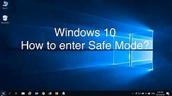 Windows 10 - How to enter Safe Mode? | ASUS SUPPORT