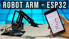 Robot Arm using ESP32 and Smartphone | Complete Robot Arm assembly 🔥