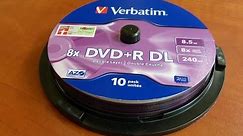 Verbatim DVD+R DL Unboxing 8.5GB