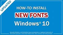How to Install Fonts in Windows 10 (Updated)