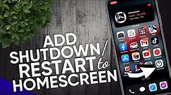 How to add Shutdown or Restart icon on iPhone Homescreen