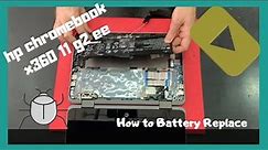 How to Battery replacement hp chromebook x360 11 g2 ee disassembly