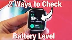 How To Check Battery Percentage On Apple Watch