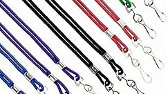 Specialist ID 25 Pack - Premium Round ID Badge Neck Lanyards for Card Holders and Name Tags - 36 In Non-Breakaway Heavy Duty Cord & Secure Metal Swivel J Hook Clip (Assorted Colors)