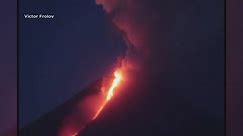 One of Eurasia's tallest volcanoes erupts
