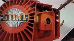 Vintage Stihl 015L repair, ignition coil, pull cord, chain advance, oiler