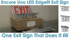 GoodMart Encore "Uno" LED Edgelit Universal Mount Exit Sign