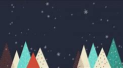 Merry Christmas Background with trees and snowflakes // Free Motion Graphics