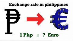 Euro Rate to philippines peso | Euro to peso exchange Rate | Euro rate in philippines Today