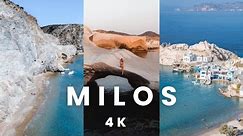 The Best Beaches in Milos, Greece | Cinematic Drone Showcase (4k)